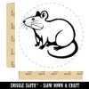 Curious Rat Rodent Rubber Stamp for Stamping Crafting Planners -