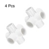 HARFINGTON 4pcs 6 Way PVC Pipe Fittings 3/4" Elbow Pipe