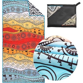 Viceda Orange Large Thin Microfibre Beach Towel, swimming Quick Dry Towel Super Absorbent Sand Free Towel, Extra Large Sand Free Beach Towel for Adults, Perfect for Camping Travel Beach Swimming