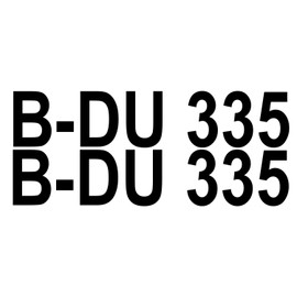 ShirtInStyle Boat Sticker for Inflatable Boats, Fishing Tooth Boat Number Plate Set of 2 20 cm High, Sticker Foil, Colour Black