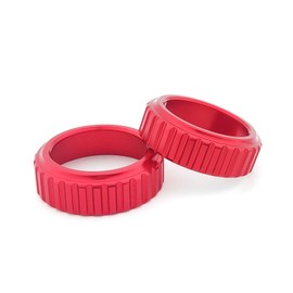 FUEISOF Car Air Conditioning Gear Knob Frame Cover for Hyundai Tucson NX4 2025 2-Piece (Red)