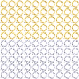 100 Pack Led Fairy Lights Battery Operated String Lights Waterproof Silver Copper Wire 9.8 Feet 30 Led Starry Led Lights 3 Speed Modes Fairy Lights Wedding Decorations for DIY Wedding Party White