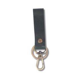 The Antiq Premium Leather Keychain with Belt Loop Attachment, Stylish and Functional Tactical Key Clip, Leather Key Holder for Easy Access, Elegant and Durable Valet Key Organizer (Green)