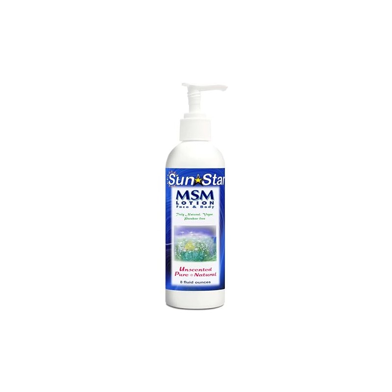 Sun Star Organics MSM Pure & Natural Lotion, Unscented, Chemical-free