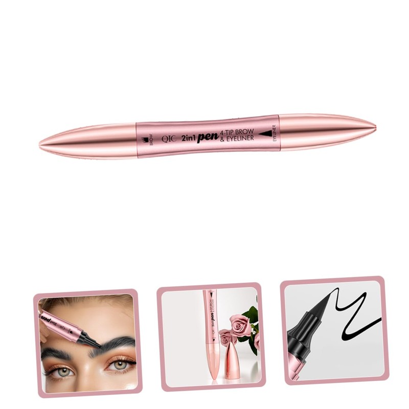 TOVINANNA 4-in-1 Double Head Eyebrow Drawing Pen Waterproof Sweatproof Fine