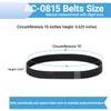 (2-Pack) AC-0815 Air Compressor Timing Belt– Replacement Belt for Craftsman,