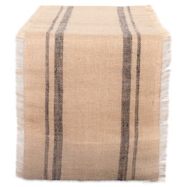 DII 14x108 Jute/Burlap Table Runner, Border Mineral Gray - Perfect for Fall, Thanksgiving, Catering Events, Farmhouse Décor, Dinner Parties, Special Occasions or Everyday Use