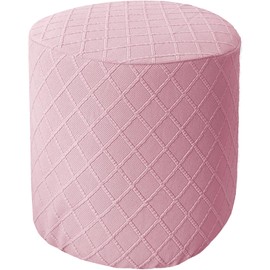 Ottoman Slipcovers Round Small/Medium/XX-Large/Large, Stretch Velvet Ottoman Cover 40/30/36/25/18/42/20, Storage Footstool Cover Slipcovers, Stool Pouf Furniture Protector Slipcover(#42,W24 xH24)