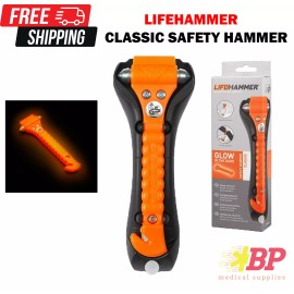 Hammer Lifehammer Car Safety Emergency Escape Hammer Classic Glow In The Dark - Orange