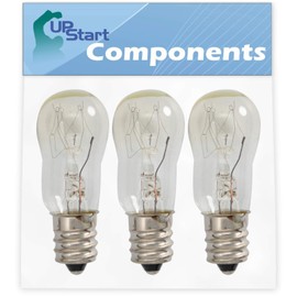 UpStart Components 3-Pack LED Warm White 1W Dryer Light Bulb Replacement for General Electric Dryers - Compatible with GE WE05X20431, WE4M305 & Part Number AP5956400, PS10063224 - E12 Base, 120V