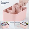 Multiuse Caddy Organizer with Handle - Stackable Plastic Tote Bin