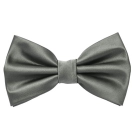 MASADA Men's Bow Tie Silk Look Fully Adjustable Handmade Hook Closure 12 x 6 cm 100% Polyester, darkslategray