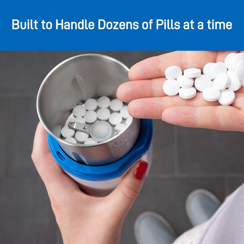 Electric Pill Crusher Grinder - Fine Powder Electronic Pulverizer for