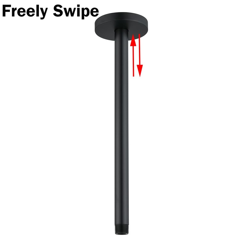 RANDOM Shower Arm with Flange,12 Inches Ceiling Mount Shower Head
