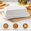 ECOWAY Bamboo Butter Dish with Lid and Knife, Large Butter