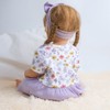 Baby Doll Clothes Floral Dress + Bow Headband Girl Doll