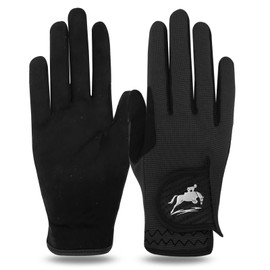 FINGER TEN Riding Gloves Women's Touchscreen Riding Gloves Adult Ladies Gloves Riding Grip Rider Cycling Gloves for Equestrian Cycling Women's Riding Gloves Sports (Dark, S)