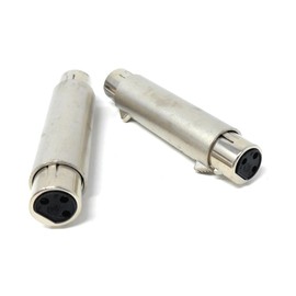 DRUT 2pcs XLR to XLR Adapter – 3-Pin Female to Female (F-F) Connector, Coupler & Gender Changer for Microphone, AV, Audio & Video Equipment