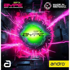 andro 110021105 Table Tennis Rubber Control Vip SFX Black 1.8