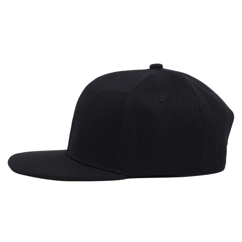 Boolavard Classic Snapback Hat Hip Hop Style Flat Peak Plain