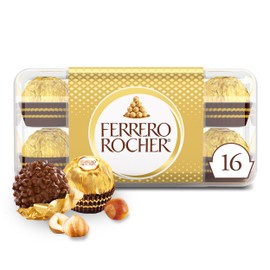 Ferrero Rocher Ferrero Rocher, 16 Count, Gourmet Milk Chocolate Hazelnut, Chocolate Gift Box, Individually Wrapped, 7 oz