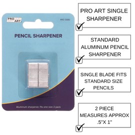 SILVERLEAD/PRO ART Metal Sharpener, White