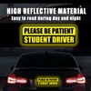 Lusinus Student Driver Magnet for Car - 3-Pack Reflective Magnetic