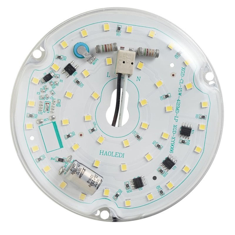HAOLEDI 2-Pack 3.94'' 15W LED Ceiling Fan Light Retrofit Kit,