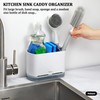YOHOM Kitchen Scrub Brush Holder for Sink Sponge Caddy Countertop