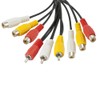 TENINYU 3 RCA Cable Splitter, 3 RCA Male to 6