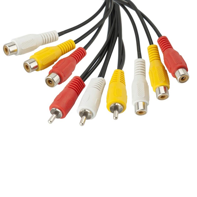 TENINYU 3 RCA Cable Splitter, 3 RCA Male to 6