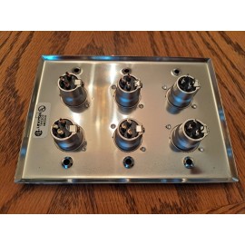 Pro Co WP3004 Triple Gang (6) XLRM Latching Wall Plate