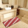Vdsrup Christmas Candy Cane Strips Kitchen Rugs Winter Red Xmas
