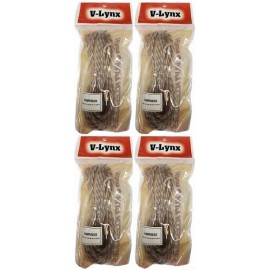 VLYNX QTY4 VLYNX 20 FT TWISTED PAIR  RCA FLEXIBLE HOME AUDIO CABLE 100% OFC COPPER