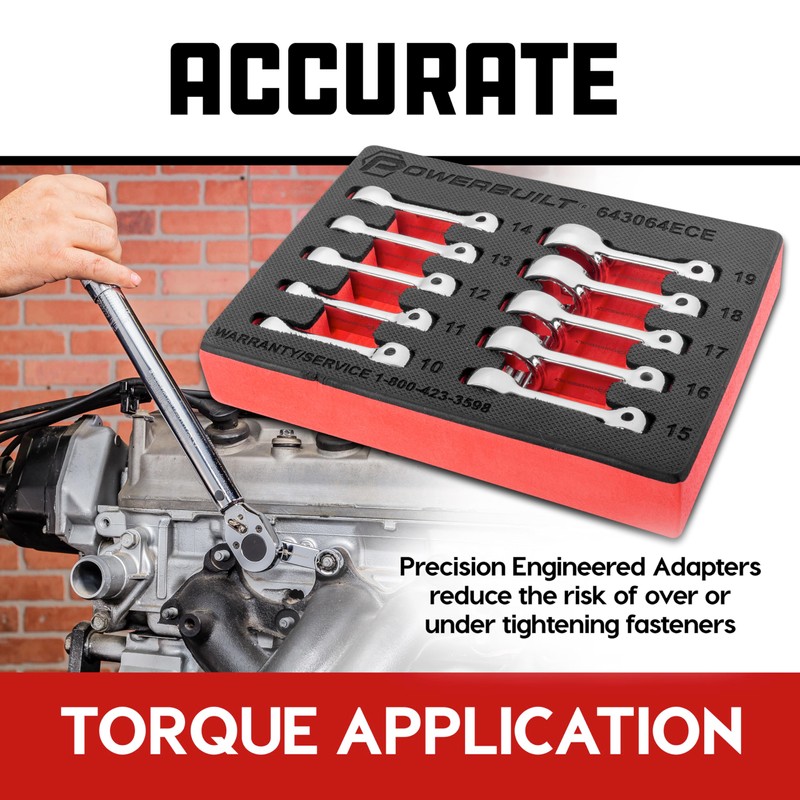 Powerbuilt 3/8" Drive 10 Piece Metric Box End Torque Adapter
