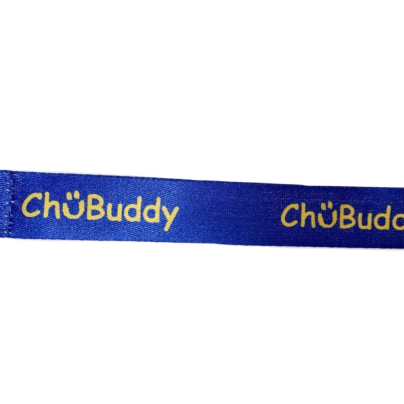 chubuddy Chewy Holder - Navy Sublimated tether & natural strap
