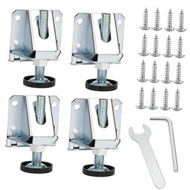 COHEALI 4pcs Adjustable Furniture Leveler Feet Cold Rolled Steel Table Legs for Cabinets Wardrobes and Shelves Durable and Strong Support for Uneven Floors
