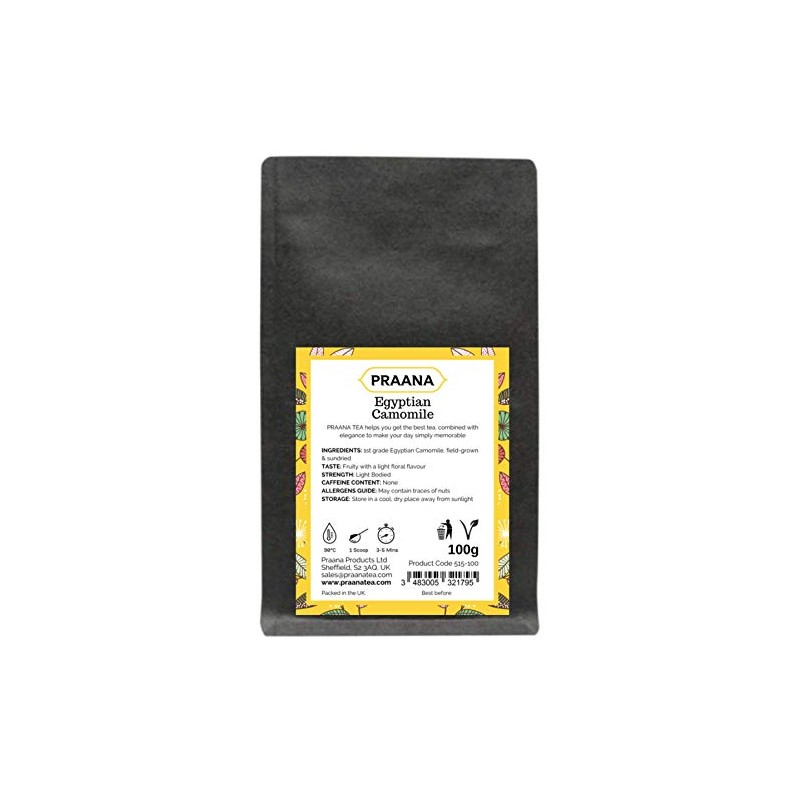PRAANA TEA Egyptian Camomile Herbal Tea, 100 g