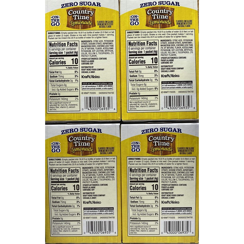 Country Time Lemonade Sugar Free On the Go! 6 Packets