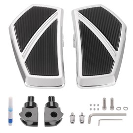 Front Footpegs Rider Floorboards Compatible with Kawasaki Vulcan S 650 Accessories 2015-2025 Anti-Slip Wide Motorcycle Highway Pegs (Black)