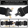 Cinturon tactico hombre, Cinturón de nailon militar 2 piezas, Cinturón