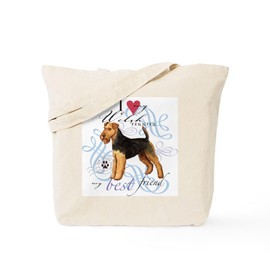 CafePress Welsh Terrier Tote Bag Reusable Natural Beige Canvas Shopping Bag