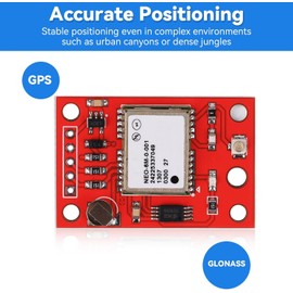 YELUFT 2pcs GY-NEO6MV2 NEO-6M GPS Module Flight Control Module Support 3V-5V Power Supply with Ceramic Antenna for Arduino STM32 Raspberry Pi ESP32