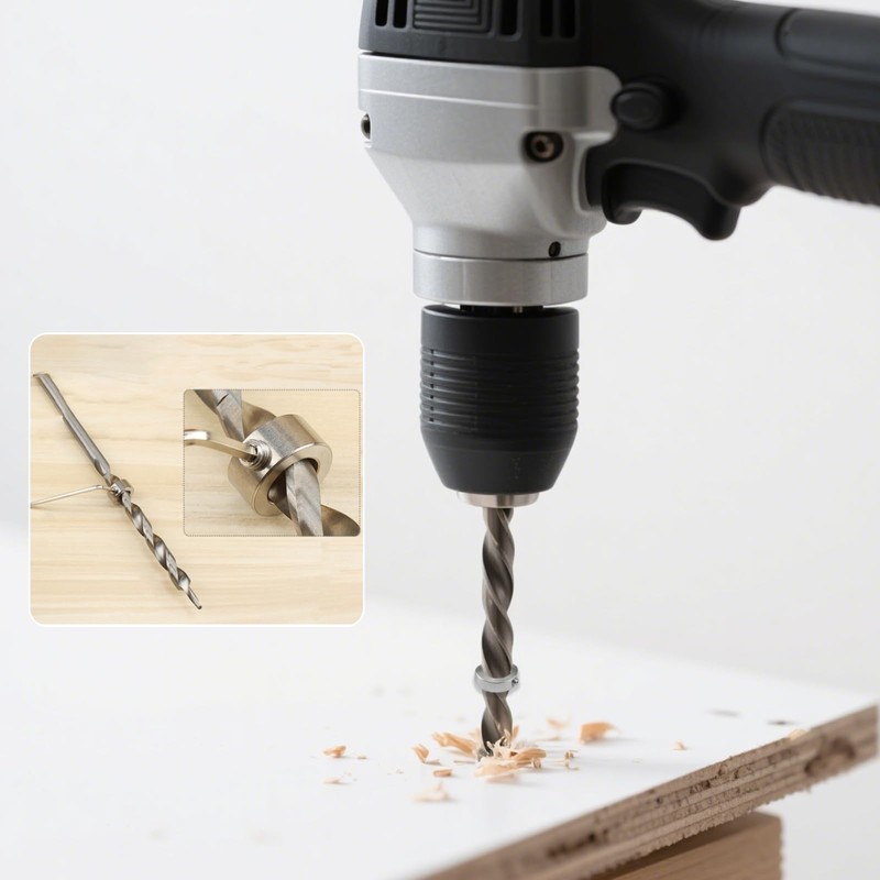 8-piece drill depth stop set, drill depth limiter limit the