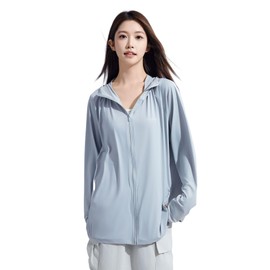 Ylikeable Upf50+ Rash Guard, Women's, Men's, Hoodie, Long Sleeve, UV Protection, Sun Protection, Long Sleeve, Cool to Touch, Loose, UV Protection, blue (light), L