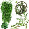 HERCOCCI Reptile Vines, Flexible Jungle Climbing Vines Terrarium Plastic Plants