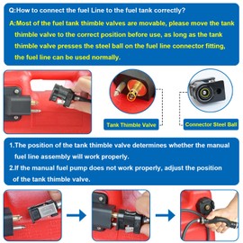 smseace 5/16 inch (8mm) Marine Boat Fuel Line Outboard Primer Bulb Assembly with Connector 6.88Ft 5/16inch Fuel Lines for Portable Fuel Tank Powersports Fuel Lines