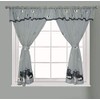 Householdfurnishing Embroidered Kitchen Window Pair Curtains Set Rod Pocket with
