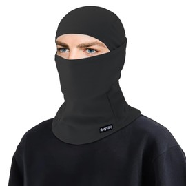 rooyvany Balaclava Ski Mask, Warm, Breathable & Lightweight, Full Coverage Fleece Winter Face Mask for Men & Women(Black)