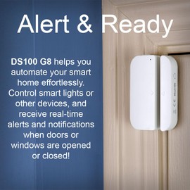HomeSeer Smart Door & Window Sensor (DS100 G8), 800 Series Long Range Z-Wave Technology, Compatible with HomeSeer, Hubitat, Smartthings & Home Assistant